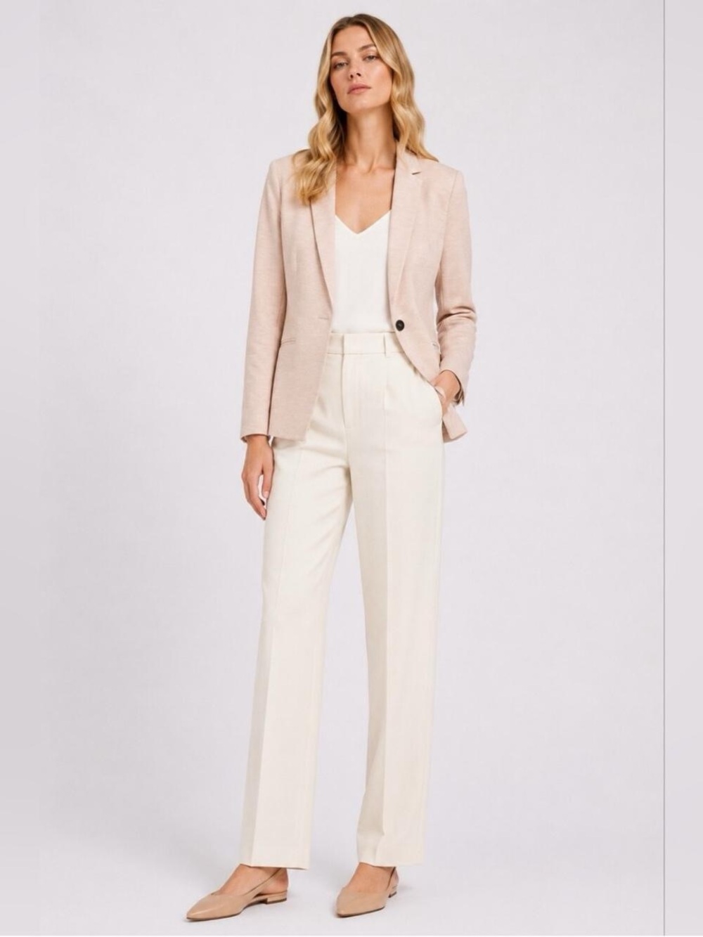 Women’s H&M tailored blazer blush pink size 6